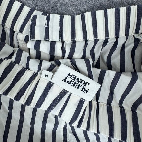 Sleepy Jones Pajama Set Medium Stripe Marina Pajama Set Navy Breton Stripe - Picture 8 of 9